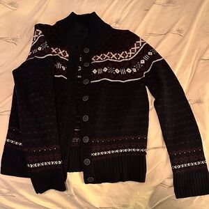 Carve Designs Black and Brown Knit Cardigan